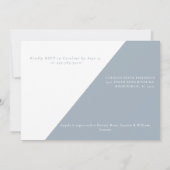 Invitation Fête des mariées géométrique bleu bleu blanc (Dos)