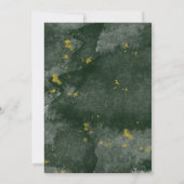 Invitation Fête des mariées géométrique Emerald Green Gold (Dos)