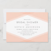 Invitation Fête des mariées géométrique et de mesure de la lu (Devant)