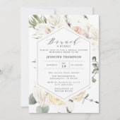 Invitation Fête des mariées géométrique florale de l'Eucalypt (Devant)