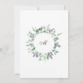 Invitation Fête des mariées géométrique moderne Eucalyptus (Dos)