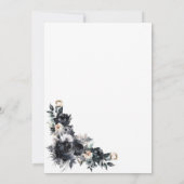 Invitation Fête des mariées géométrique noire fumée (Dos)