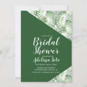 Invitation Fête des mariées géométrique tropicale Palm Oasis (Devant)