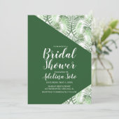 Invitation Fête des mariées géométrique tropicale Palm Oasis (Debout devant)