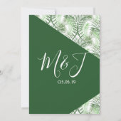 Invitation Fête des mariées géométrique tropicale Palm Oasis (Dos)