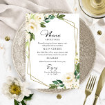 Invitation Fête des mariées Géométrique Verdure Menu Pour Pla<br><div class="desc">Fête des mariées Géométrique Vert Menu Pour Invitation Plaque</div>