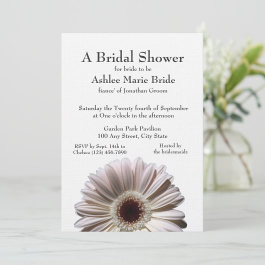 Invitation Fête des mariées Gerbera Daisy (Debout devant)