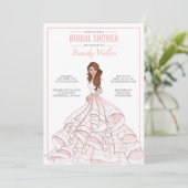 Invitation Fête des mariées Glam Bride modifiable (Debout devant)