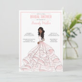 Invitation Fête des mariées Glam Bride modifiable (Debout devant)