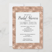 Invitation Fête des mariées glam glam glam chic Rose (Devant)