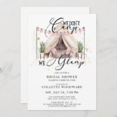 Invitation Fête des mariées Glamping (Devant / Derrière)