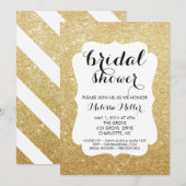 Invitation Fête des mariées - Glittered (Devant / Derrière)
