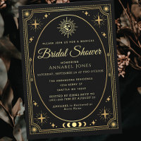 Fête des mariées Gold Celestie Black Tarot Card