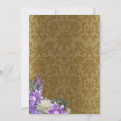Invitation Fête des mariées - Gold Damask & Lavender Purple (Dos)
