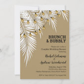 Invitation Fête des mariées Gold et Black Palms (Devant)