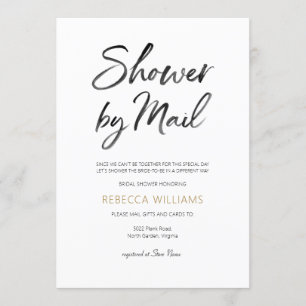 Invitation Fête des mariées Gold par courrier