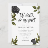 Invitation Fête des mariées gothique blanche jusqu'à la mort (Devant)