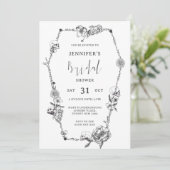 Invitation Fête des mariées gothique dessinée à la main (Debout devant)