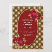 Invitation Fête des mariées gothique florale (Devant)