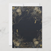 Invitation Fête des mariées gothique florale foncée Moody (Dos)
