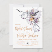 Invitation Fête des mariées gothique moderne d'Halloween (Devant)