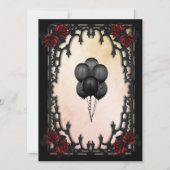 Invitation Fête des mariées gothique Pêche w Infos d'inscript (Dos)