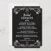 Invitation Fête des mariées Gothique Squelette Mariée Invitat (Dos)