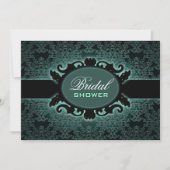 Invitation Fête des mariées gothique verte de la forêt enchan (Devant)