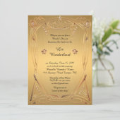 Invitation Fête des mariées, grand Gatsby, OR (Debout devant)