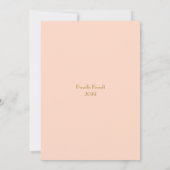 Invitation Fête des mariées, grand style Gatsby, rose (Dos)