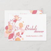 Invitation Fête des mariées graphique moderne pétales de fleu (Devant / Derrière)