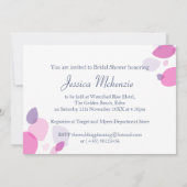 Invitation Fête des mariées graphique moderne pétales de fleu (Dos)