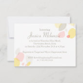 Invitation Fête des mariées graphique moderne pétales de fleu (Dos)