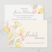 Invitation Fête des mariées graphique moderne pétales de fleu (Devant / Derrière)