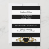 Invitation Fête des mariées - Grilles Avec Lettres Or (Dos)