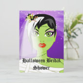 Invitation Fête des mariées Halloween (Debout devant)