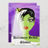 Invitation Fête des mariées Halloween (Devant / Derrière)