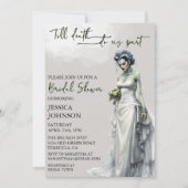 Invitation Fête des mariées Halloween Mariée de Frankenstein (Devant)