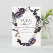 Invitation Fête des mariées Halloween Purple Automne automne (Debout devant)