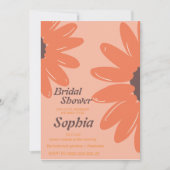 Invitation Fête des mariées hippie rétro Les années 70 (Devant)