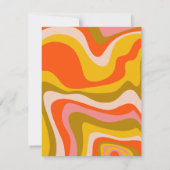 Invitation Fête des mariées Hippie rétro super (Dos)