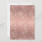 Invitation  Fête des mariées hiver neige - Rose Gold (Dos)