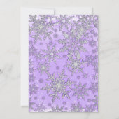 Invitation Fête des mariées hivernale violet rose (Dos)