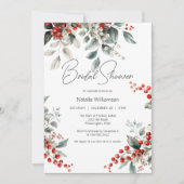 Invitation Fête des mariées Holly d'hiver (Devant)