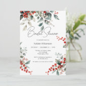 Invitation Fête des mariées Holly d'hiver (Debout devant)