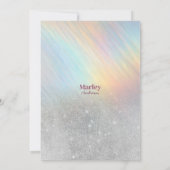 Invitation Fête des mariées holographique arc-en-ciel parties (Dos)