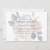 Invitation Fête des mariées horizontale florale rustique simp (Devant)