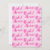 Invitation Fête des mariées Hot rose moderne (Dos)