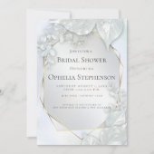 Invitation FÊTE DES MARIÉES | Icy Blue Pearl Shimmer (Devant)