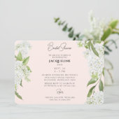 Invitation Fête des mariées II des Hydrangées blanches (Debout devant)